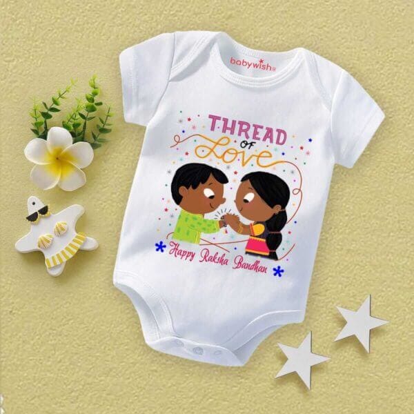 Babywish Rakshabandhan Romper Brother Sister Matching dress Rakshabandhan gift for Rakhi - Image 4