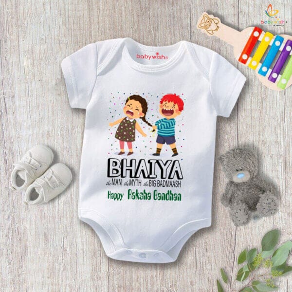 Babywish Rakshabandhan Romper Brother Sister Matching dress Rakshabandhan gift for Rakhi