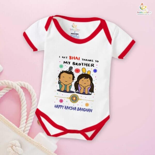 Babywish Rakshabandhan Romper Brother Sister Matching dress Rakshabandhan gift for Rakhi