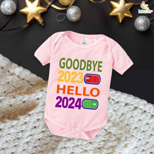 Babywish New Year Romper Clothes My First New Year Bodysuits Goodbye 2023 Hello 2024 - Image 4