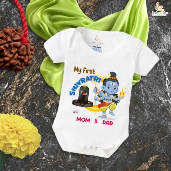 Babywish Shivratri Newborn Baby Outfit and Romper