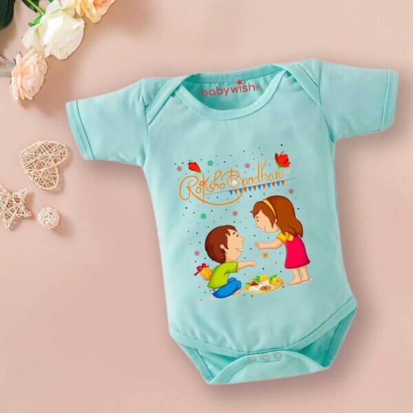 Babywish Rakshabandhan Romper Brother Sister Matching dress Rakshabandhan gift for Rakhi - Image 4