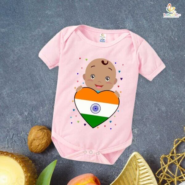 Babywish Independence Day T-Shirt for Boys and Girls 15th August Romper HAPPY INDEPENDENCE DAY - Image 3