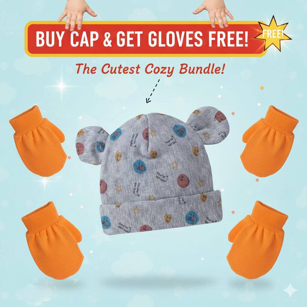 babywish Unisex Cap For Baby Suitable For 0 To 3 Months Baby Buy One Get One Free