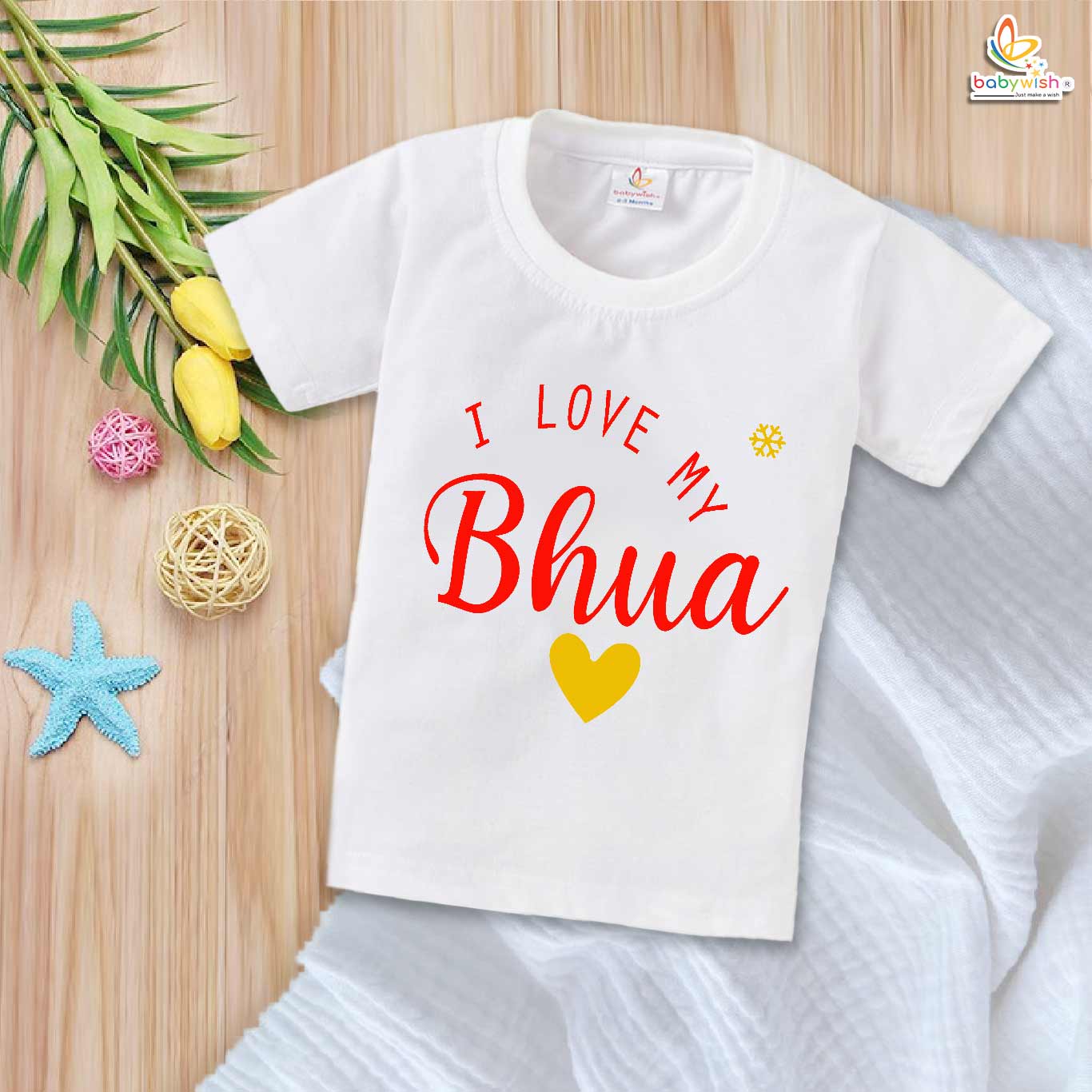 I Love My Bua T-Shirt – Cute Auntie Shirt for Women | Gift for Indian Bua, Matching Family Outfit, Aunt Love Tee, Babywish