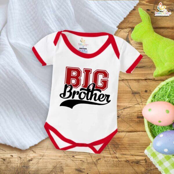Big Brother Romper – Brother & Sister Matching Bodysuits – Cute Newborn Baby Clothes for Big Brother and Little Sister – Soft Cotton Baby Outfit – Babywish