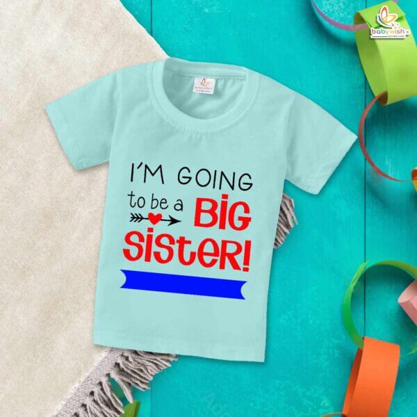 I’m Going to Be a Sister T-Shirt – Brother & Sister Matching T-Shirt – Cute Big Sister Tee for Girls – Baby & Toddler Clothing – Babywish - Image 2