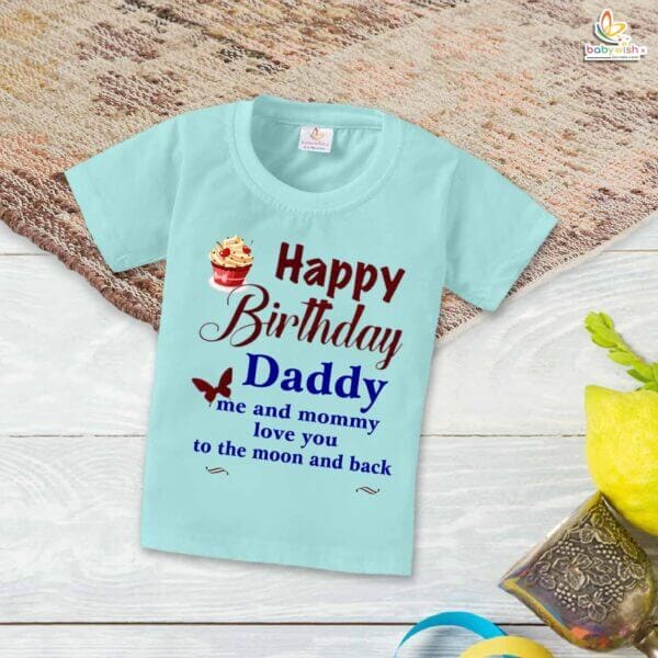 Happy Birthday Daddy T-Shirt – Fun Birthday Shirt for Dad | Matching Family Birthday Outfits for Party & Celebration by Babywish - Image 2