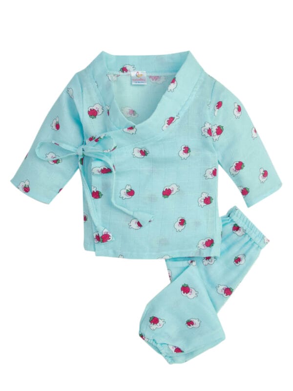 Organic muslin jhabla baby two-piece set for 0–12 months by Babywish