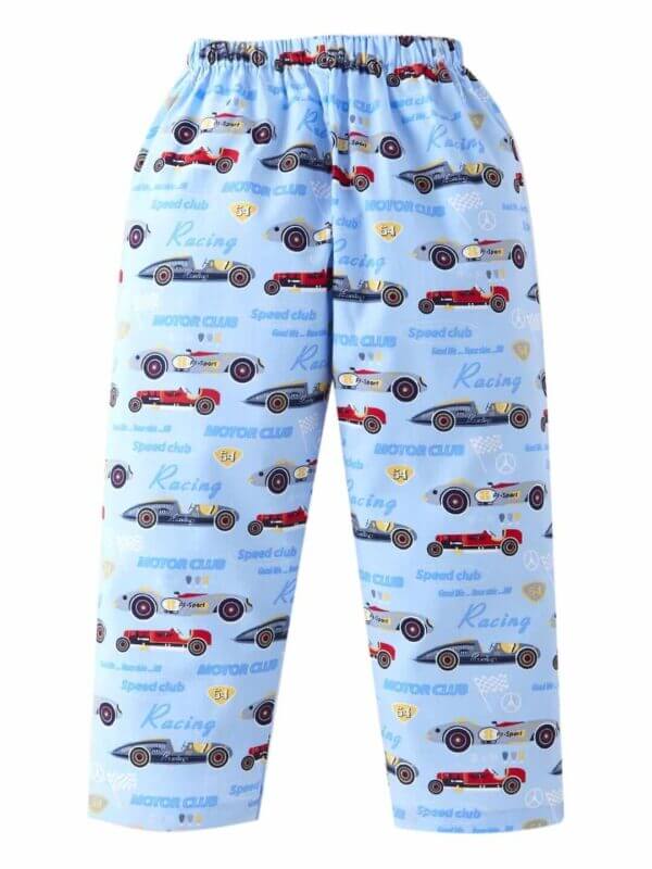Kids Sleepsuit for Baby Boy’s and Girl’s Topwear and Pajamas Set Long Sleeve Sleepwear Baby Clothing Sets - Blue Race Car - Image 5