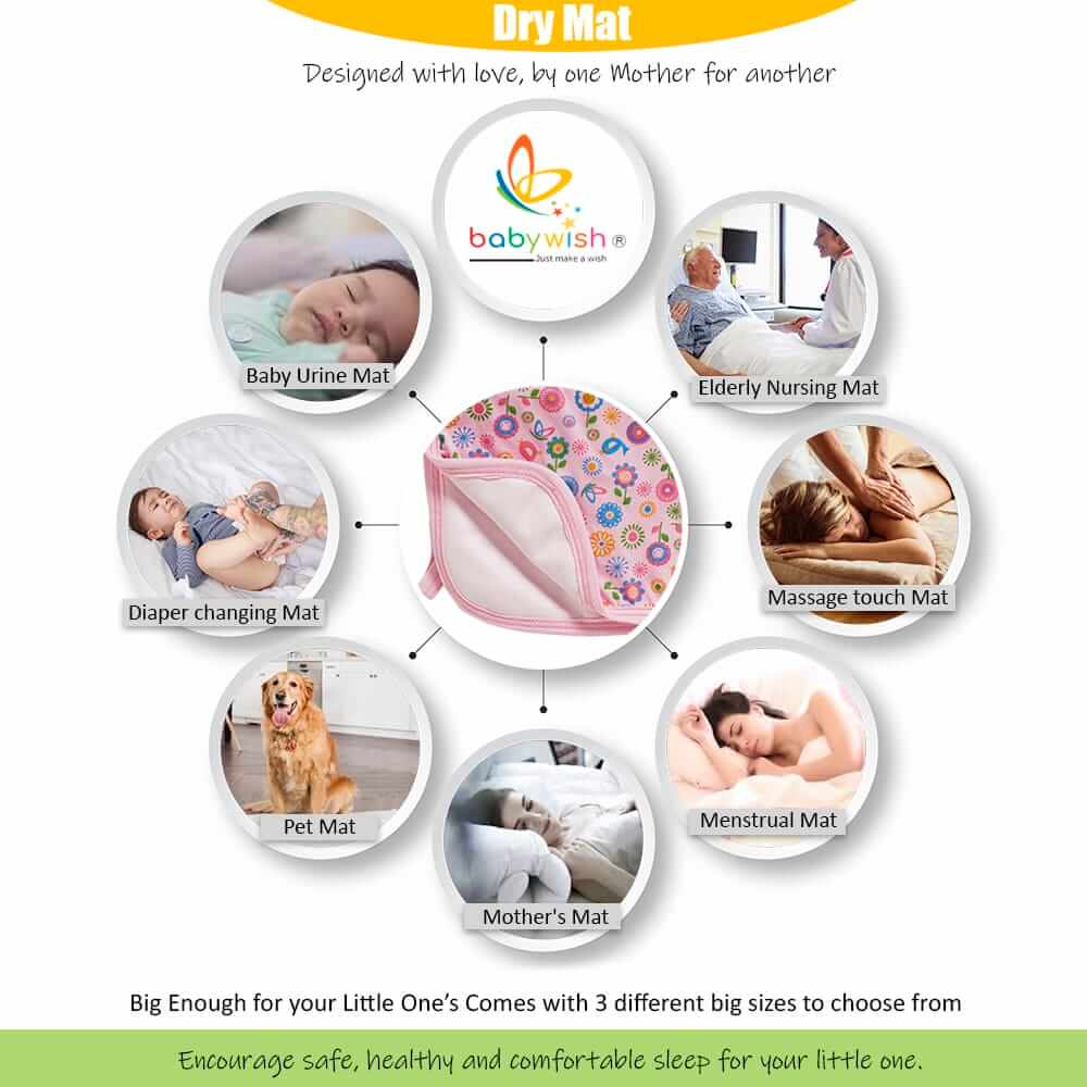 Baby Waterproof Bed Mattress Protector Pink Drysheet | Soft, Breathable, Waterproof Crib Bed Sheet Protector for Newborns and Toddlers | Hypoallergenic, Easy to Wash - Image 7