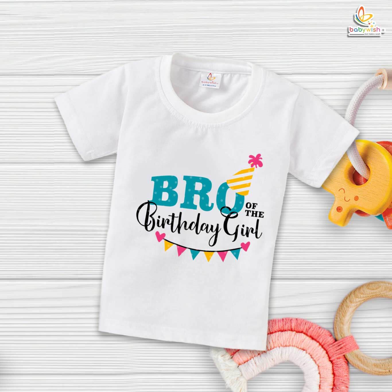 Bro of the Birthday Girl T-Shirt – Matching Family Birthday Shirt for Brother | Fun Birthday Party Outfit for Kids & Teens by Babywish