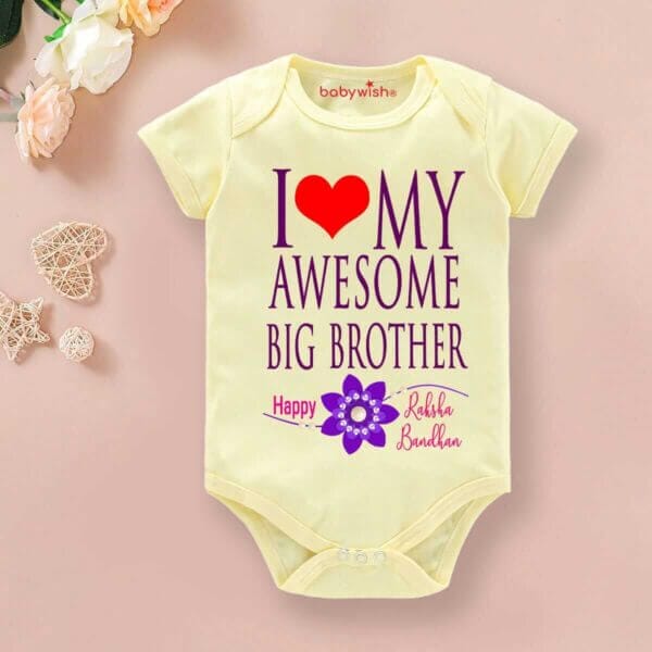 Babywish Rakshabandhan Romper Brother Sister Matching dress Rakshabandhan gift for Rakhi - Image 3