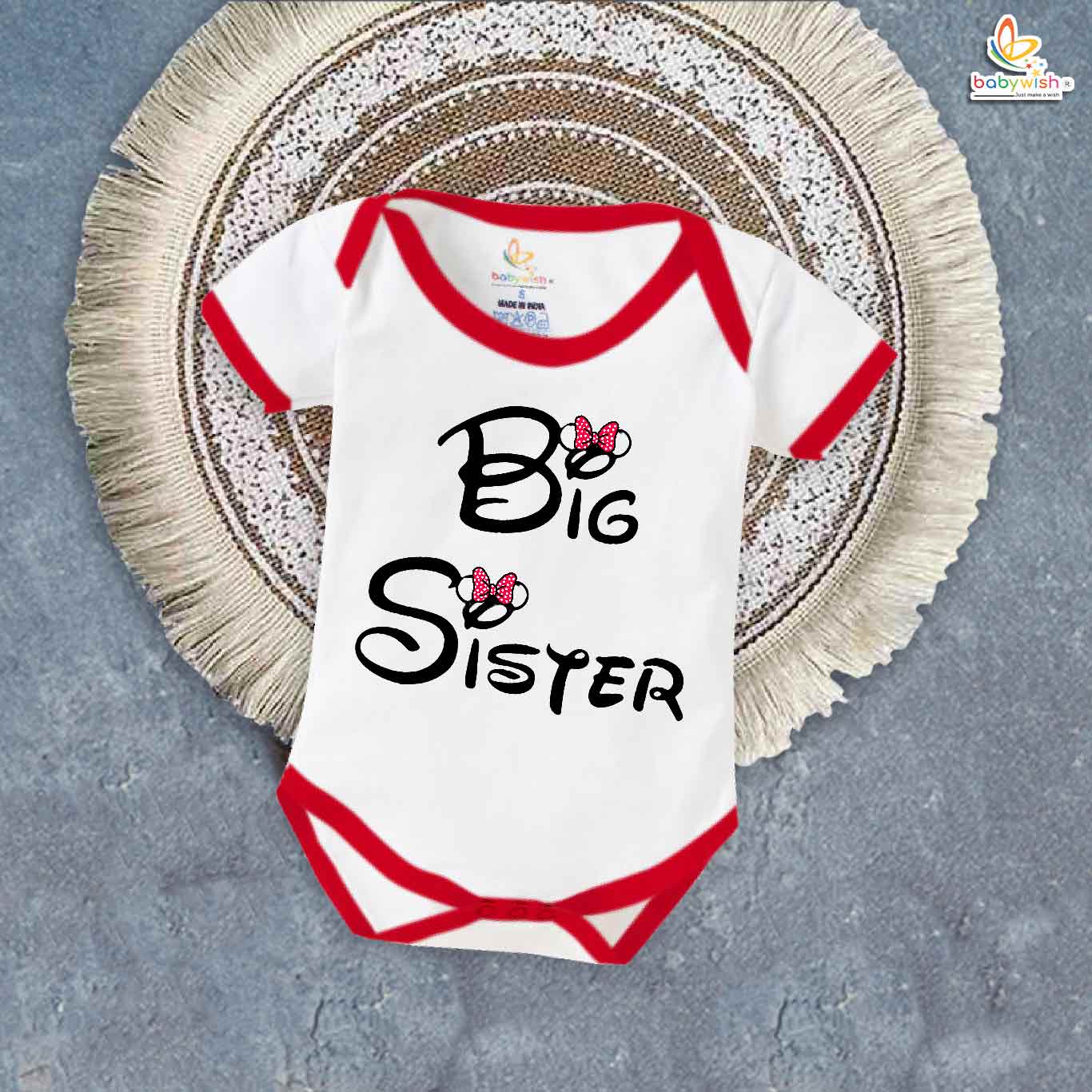 Brother-Sister Matching Rompers | Big Sister Baby Bodysuit | Cute Sibling Outfits for Toddlers & Babies | Brother-Sister Clothes | Babywish