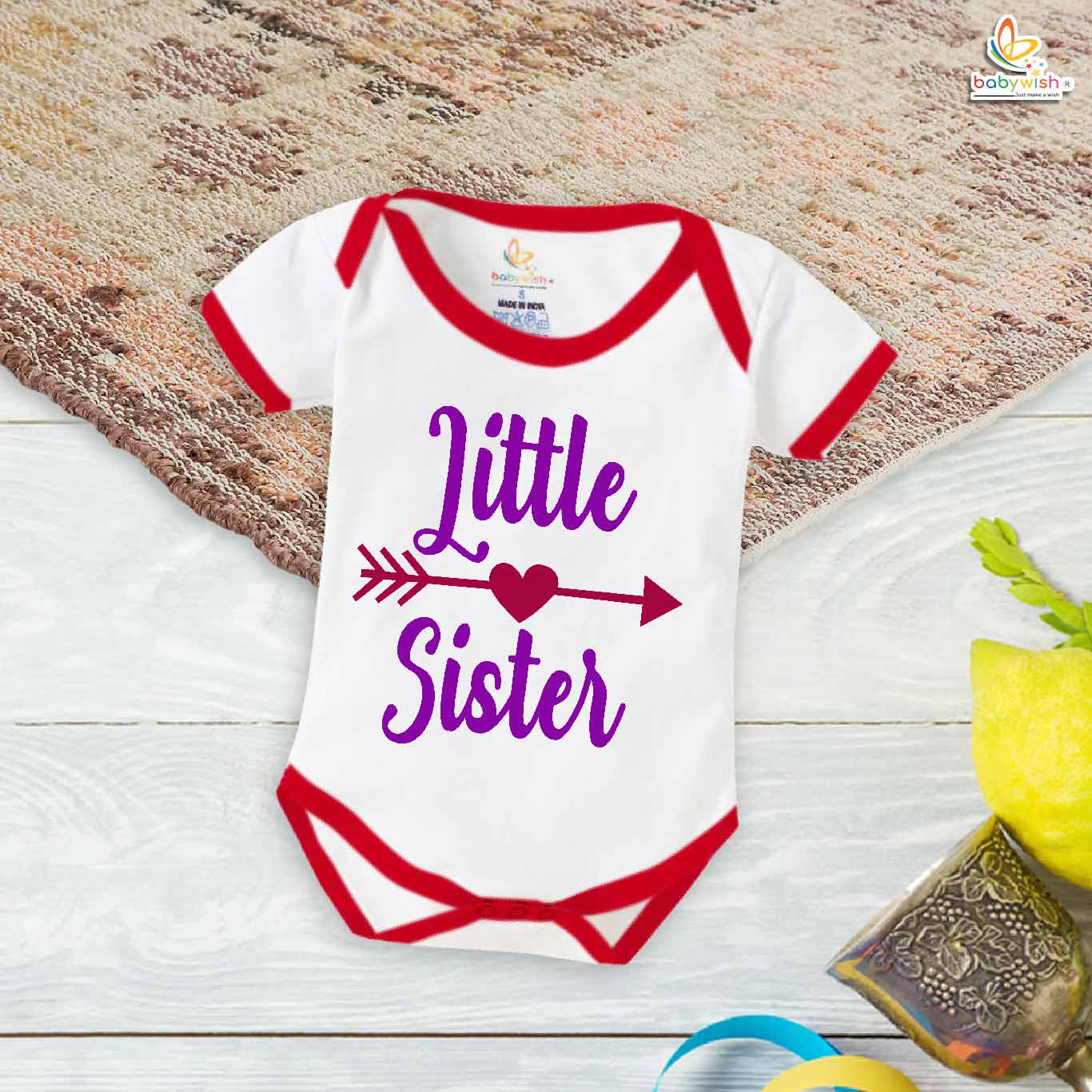 Brother-Sister Matching Rompers | Lil Sister Baby Bodysuit | Adorable Sibling Outfit Set for Babies & Toddlers | Brother-Sister Clothes | Babywish