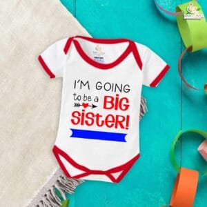 Brother-Sister Matching Rompers | "I'M GOING TO BE SISTER" Bodysuit | Adorable Sibling Announcement Outfit | Brother-Sister Baby Clothes | Babywish
