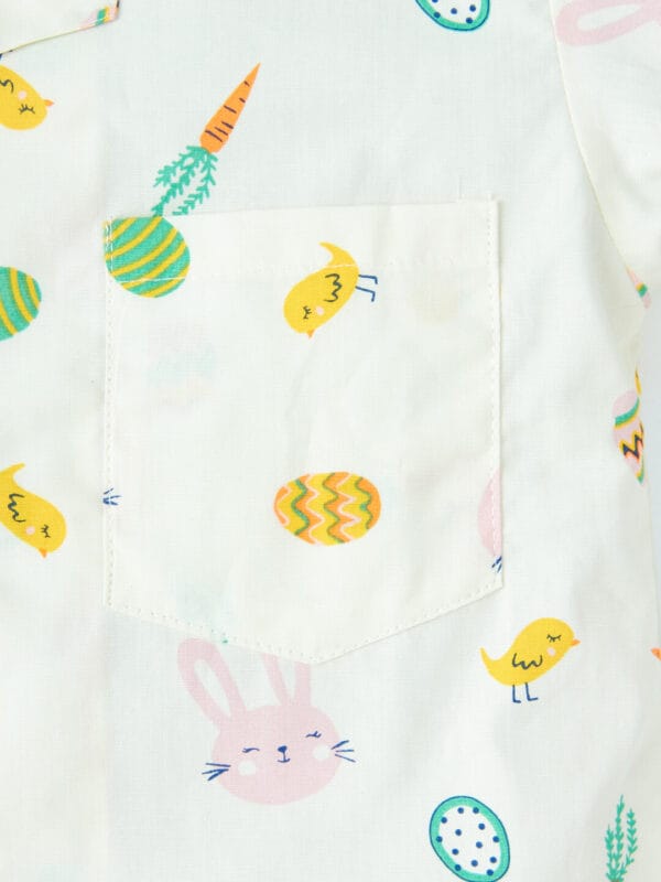 Kids Cotton Nightwear Set | Bunny Print Full Sleeve Pajama Set for Boys & Girls | Babywish - Image 5