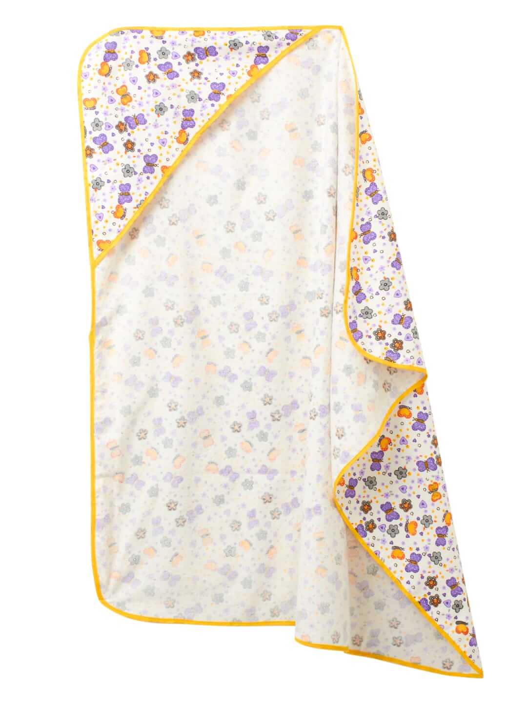 Baby Flannel Hooded Towels for Newborn – Soft Butterfly Print Bath Towel for Boys and Girls, Infant Bath Towel for Comfortable and Cute Drying