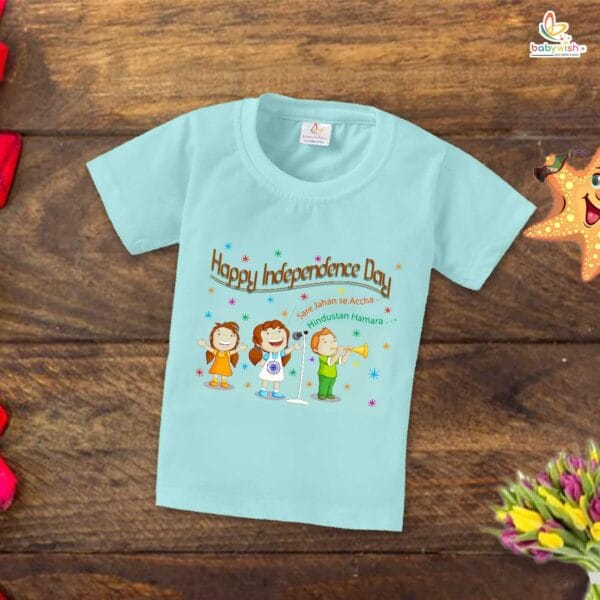 Babywish Independence Day T-Shirt for Boys and Girls 15th August T-Shirts HAPPY INDEPENDENCE DAY - Image 2