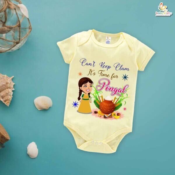 Babywish Pongal Romper Clothes My First Pongal Bodysuits Can't Keep Calm It's Pongal - Image 2