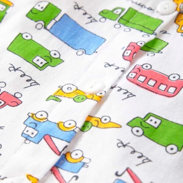 Kids Sleepsuit for Baby Boy’s and Girl’s Topwear and Pajamas Set Long Sleeve Sleepwear Baby Clothing Sets - Car Theme - Image 5
