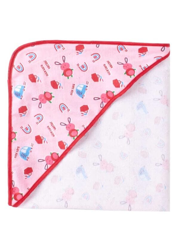 Baby Flannel hooded towels for new born Nice Car Vector Printed Bath Towel for Boys and Girls Infants kids towel - Image 2