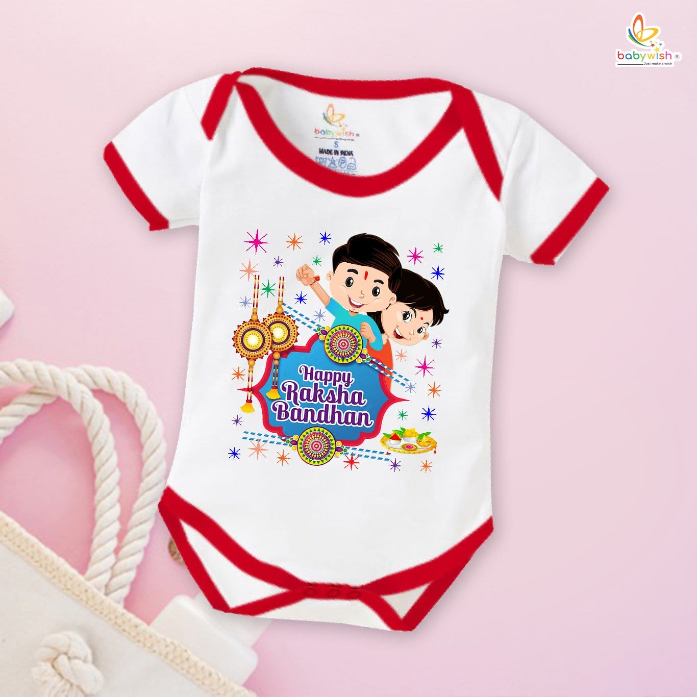 Babywish Rakshabandhan Romper Brother Sister Matching dress Rakshabandhan gift for Rakhi