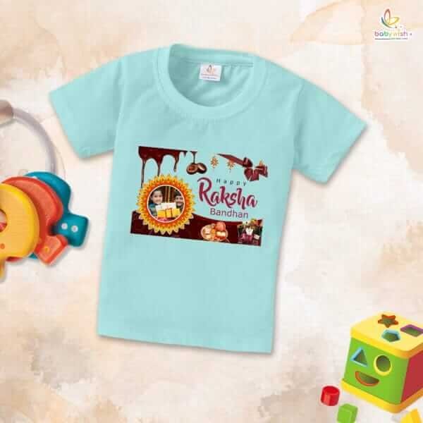 Babywish Rakshabandhan T-Shirt Brother Sister Matching dress Rakshabandhan gift for Rakhi Tee - Image 4
