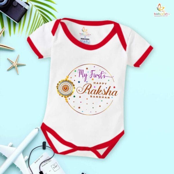 Babywish Rakshabandhan Romper Brother Sister Matching dress Rakshabandhan gift for Rakhi - Image 2