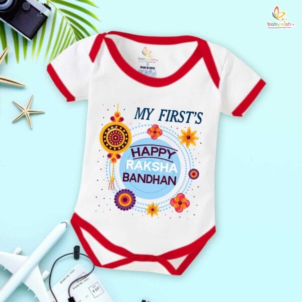 Rakshabandhan Romper for Baby Boy Girl | Brother Sister Matching Rakhi Dress | Rakshabandhan Gift Outfit - Babywish - Image 2