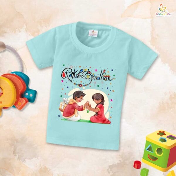 Babywish Rakshabandhan T-Shirt Brother Sister Matching dress Rakshabandhan gift for Rakhi Tee - Image 3