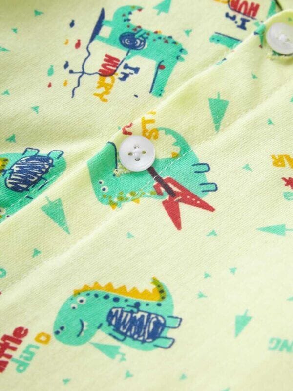 Kids Sleepsuit for Baby Boy’s and Girl’s Topwear and Pajamas Set Long Sleeve Sleepwear Baby Clothing Sets - Dino Theme - Image 5