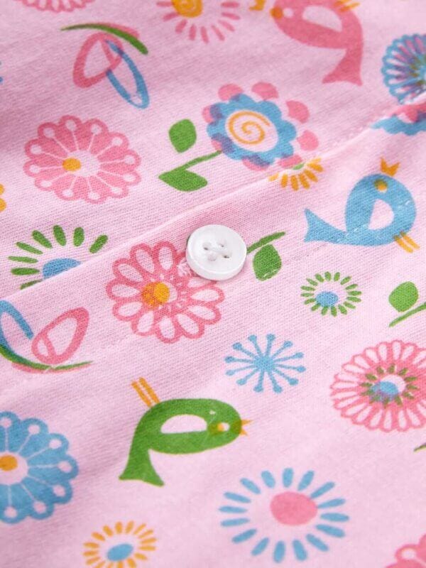 Kids Sleepsuit for Baby Boy’s and Girl’s Topwear and Pajamas Set Long Sleeve Sleepwear Baby Clothing Sets - Floral Theme Pink - Image 5