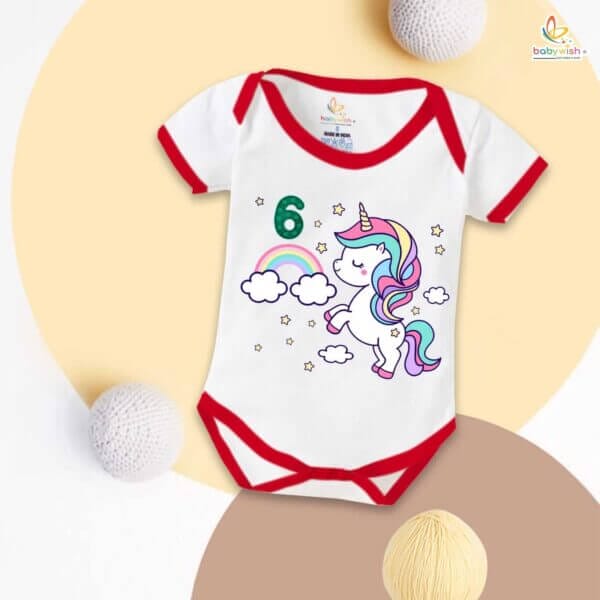 Six month unisex baby romper half sleeve round neck onesie - Image 5