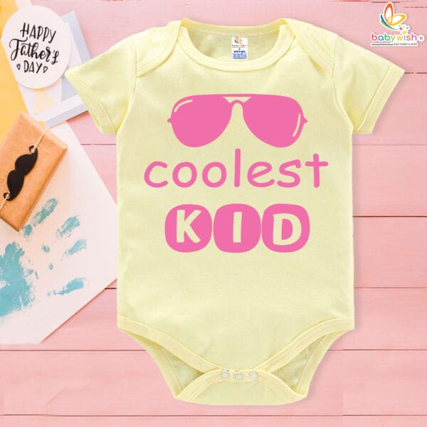 Coolest Kid Fathers Day Baby Romper | Gift for Dad | Babywish - Image 4