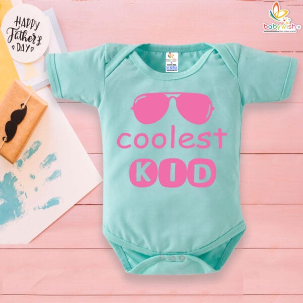 Coolest Kid Fathers Day Baby Romper | Gift for Dad | Babywish - Image 2