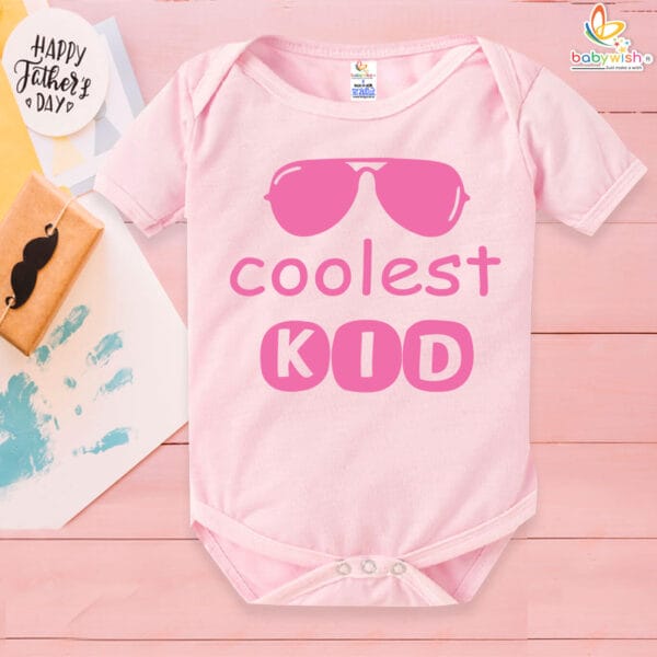 Coolest Kid Fathers Day Baby Romper | Gift for Dad | Babywish - Image 3