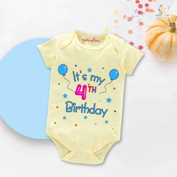Four month unisex baby romper half sleeve round neck onesie - Image 3