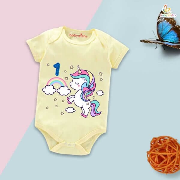 One month unisex baby romper half sleeve round neck onesie - Image 4