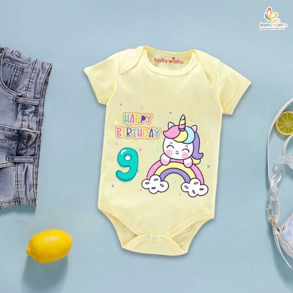 Nine month unisex baby romper half sleeve round neck onesie - Image 5