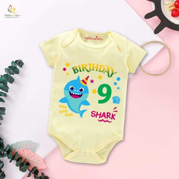 Nine month unisex baby romper half sleeve round neck onesie - Image 4