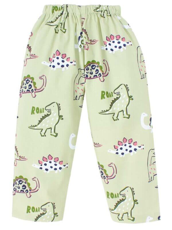Kids Sleepsuit for Baby Boy’s and Girl’s Topwear and Pajamas Set Long Sleeve Sleepwear Baby Clothing Sets - Green Dinosour Print - Image 5