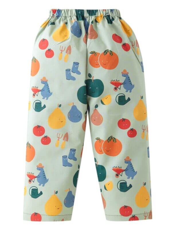 Kids Sleepsuit for Baby Boy’s and Girl’s Topwear and Pajamas Set Long Sleeve Sleepwear Baby Clothing Sets - Green Papaya Print - Image 5