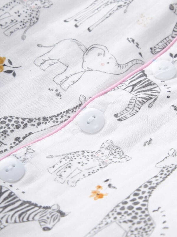 Kids Sleepsuit for Baby Boy’s and Girl’s Topwear and Pajamas Set Long Sleeve Sleepwear Baby Clothing Sets - Color Zoo Theme - Image 6