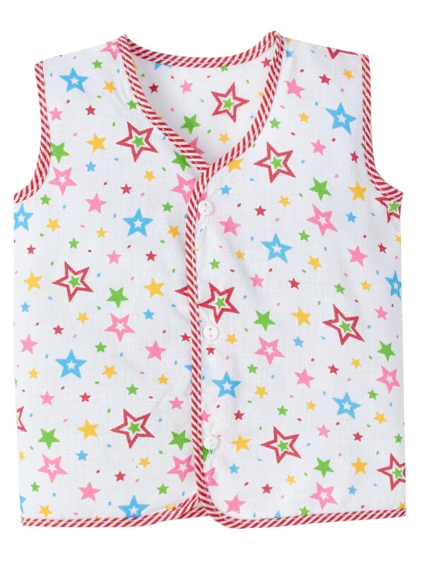 Sleeveless Cotton Baby Vests with Star Print | Babywish