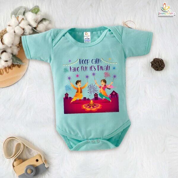 Babywish Baby Diwali Romper Bodysuit My First Diwali Diwali Marathi Quotes - Image 4