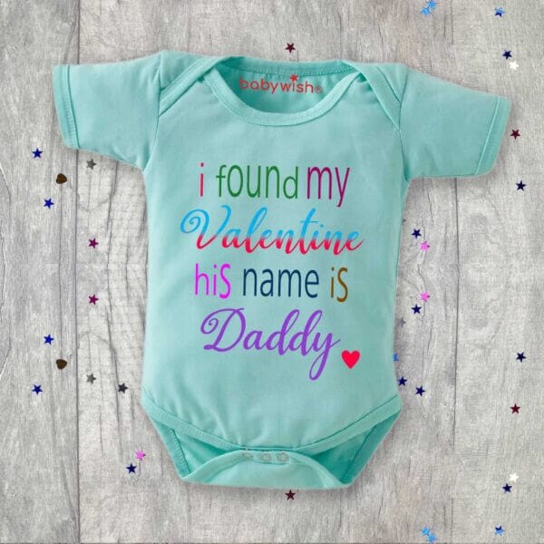 Baby First Valentine Day Romper Clothes Baby valentine Bodysuits Newborn Outfit Envelop Neck Half Sleeve Unisex Onesies"Parents is my Valentine" - Image 4