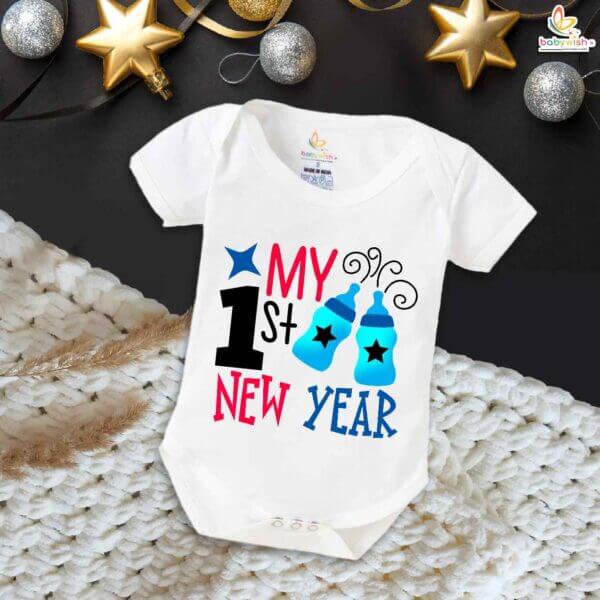 Babywish New Year Romper Clothes My First New Year Bodysuits My 1st New Year Star print - Image 5