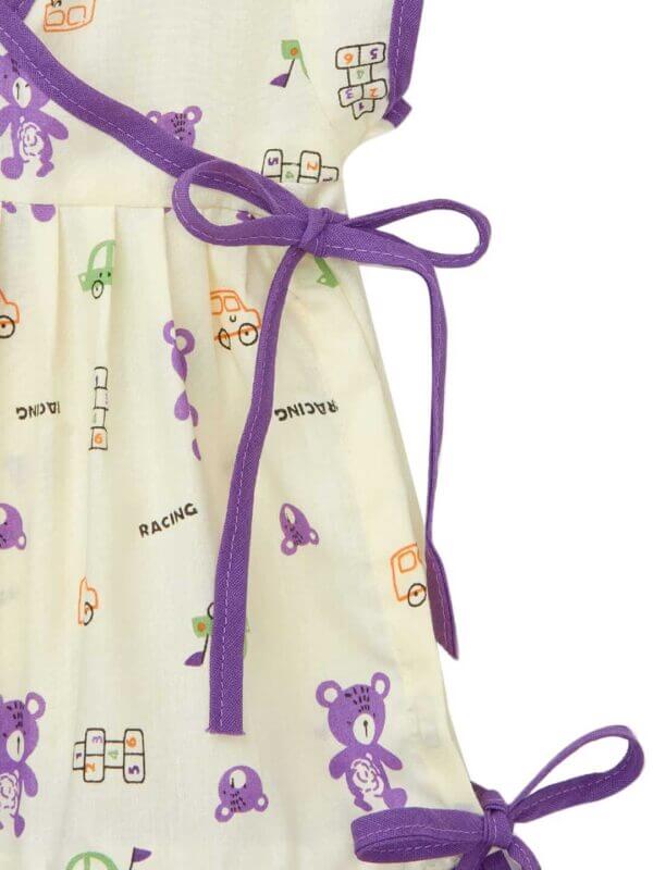 Babywish Baby Girl Cotton Frock Newborn Girl Knee Length Sleeveless Dress Beer Theme Printed - Image 6