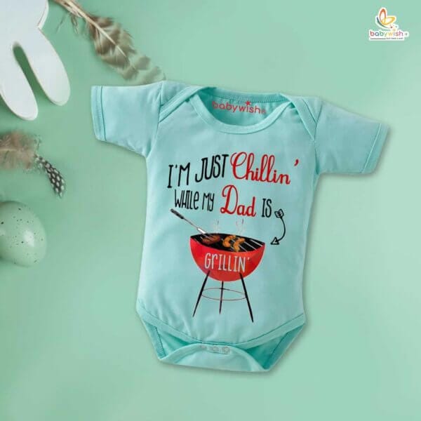 Fathers Day Special Baby Outfit Half Sleeve Unisex Multicolor Romper Onesies for Newborn baby - Image 3